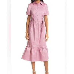 Ted Baker Luuciiy frilled-hem cotton shirt dress Size 1 (US Size 4)